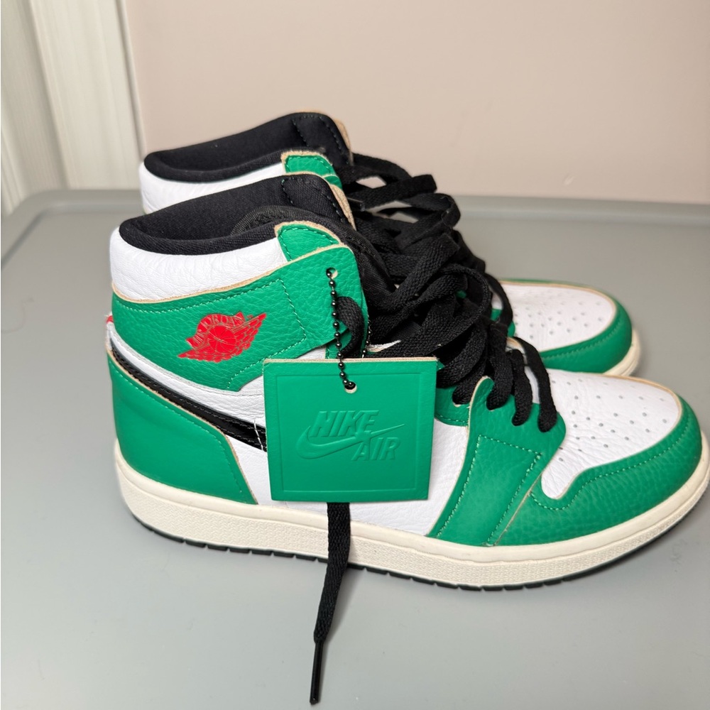 Nike Air Jordan 1 High Green Black White - Picture 3 of 7